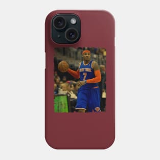 Carmelo Anthony - Vintage Design Of Basketball Phone Case