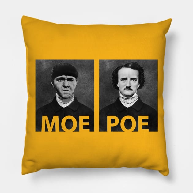 Moe and Poe Pillow by Alema Art