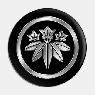 Minamoto Clan Kamon Silver Chrome Pin