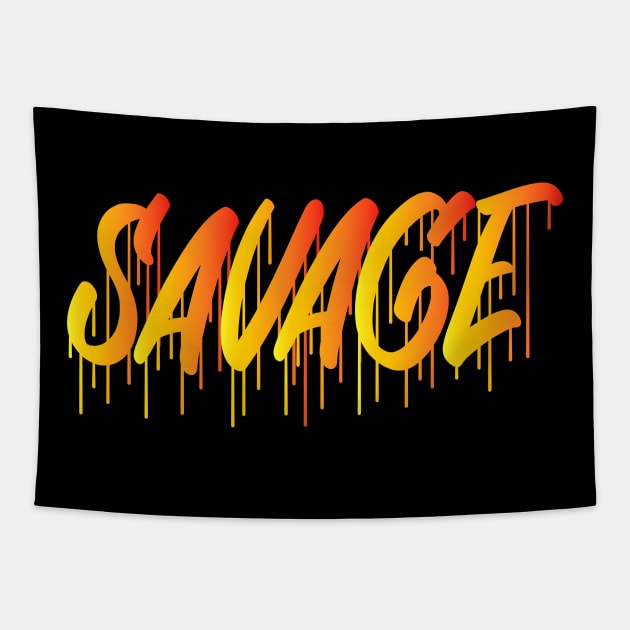 Savage gold Tapestry by Biggy man