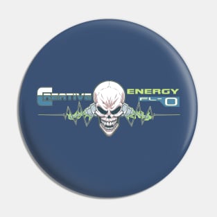 WEIRDO - Creative Energy Flo - Skull - Full Color - Blue Pin