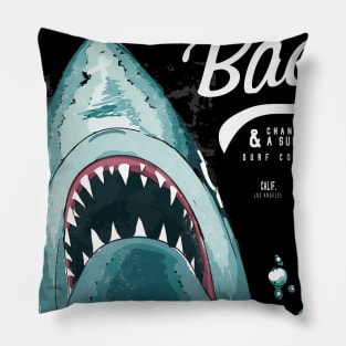 waves back shark / jaws attack Pillow