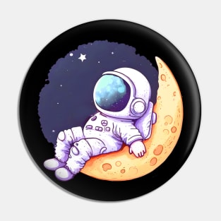 Relaxing on the moon Pin