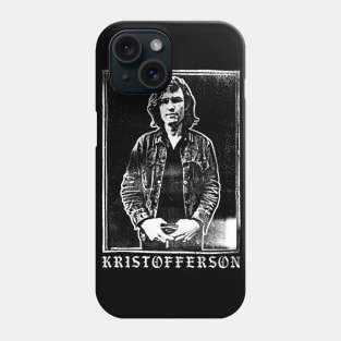 Kris Kristofferson \/\/ Original Retro Style Faded Design Phone Case