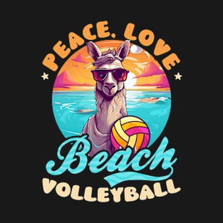 Beach Volleyball Shirt | Peace Love Beach Volleyball T-Shirt