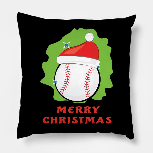 Merry Baseball Christmas - Funny Pillow by DesignWood-Sport