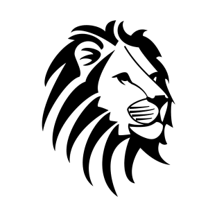 Lion Face Illustration Logo T-Shirt