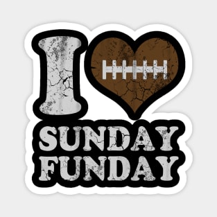 I Love Sunday Funday Football Magnet