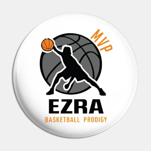 Ezra MVP Custom Player Basketball Prodigy Your Name Pin