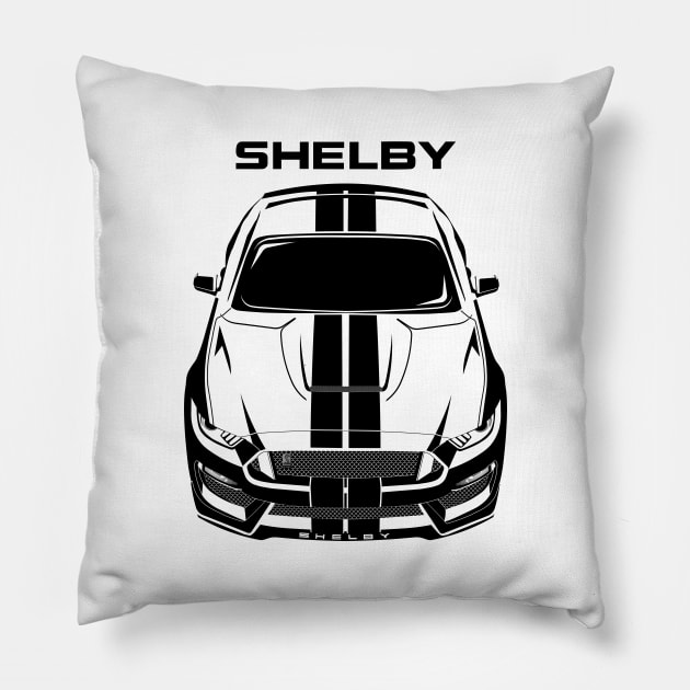 Ford Mustang Shelby GT350 2015 - 2020 - Black Stripes Pillow by V8social