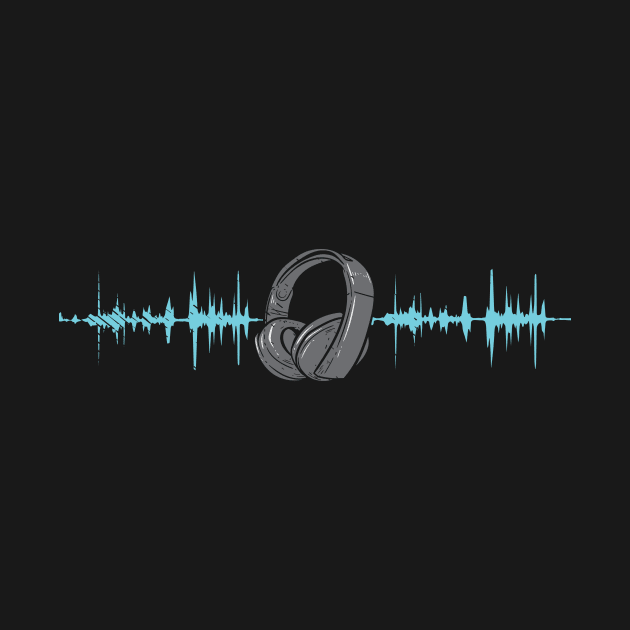 Audio Headphones Frequency Sound Motif by Shirtjaeger