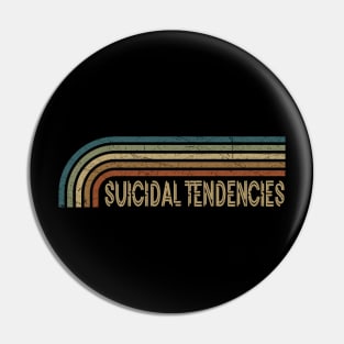 Suicidal Tendencies Retro Stripes Pin