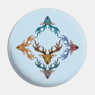 Mandala deer design with a deer designed in a mandala style Pin