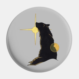 Sunlit Wolf Design Pin