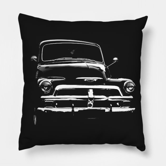 chevrolet 3100, black shirt Pillow by hottehue