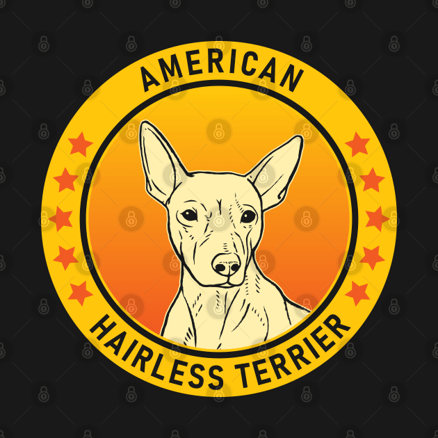 American Hairless Terrier Dog Portrait by millersye