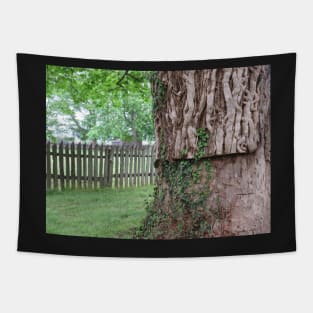 A tree and a fence Tapestry