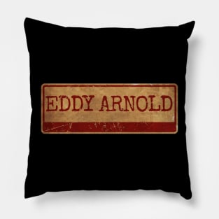 Aliska text red retro Eddy Arnold Pillow