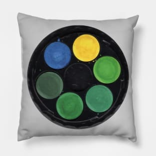 Watercolor wheel Pillow