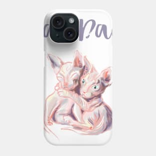 Cat Dad. Sphynx kittens t-shirt Phone Case