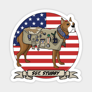 Sergeant Stubby American dog hero of WWI Magnet