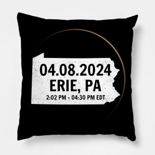 Pennsylvania Eria PA USA Total Solar Eclipse 2024 - Pennsylvania Pillow