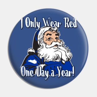 Big Blue Santa Pin