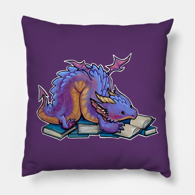 Library dragon Pillow by BiancaRomanStumpff