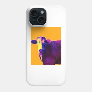 Purple Cow Pop Art Style Phone Case