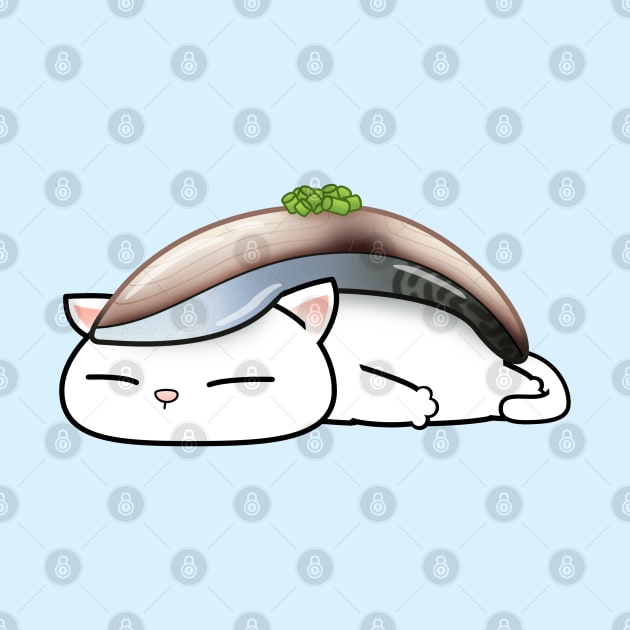 Chubby Cat Saba Sushi by Takeda_Art