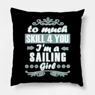 Sailing girl power sailboat Pillow