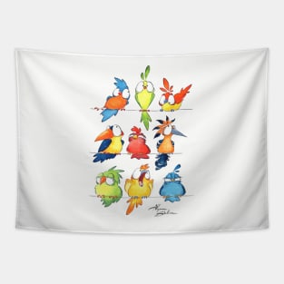 Funny Birds Tapestry