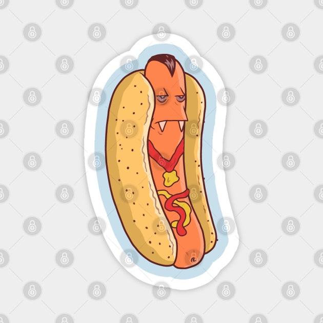 Count Dogula The Vampire Hot Dog Magnet by ChrisDoesComics