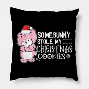 Somebunny Stole My Christmas Cookies Pillow