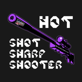 Hot Shot Sharp Shooter, v. Code Purple Sniper Rifle T-Shirt