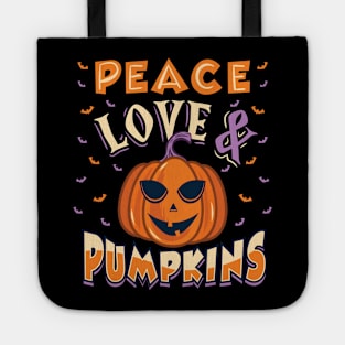 Peace Love and Pumpkins Tote