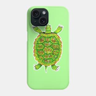 Psychedelic box turtle in acrylic Phone Case