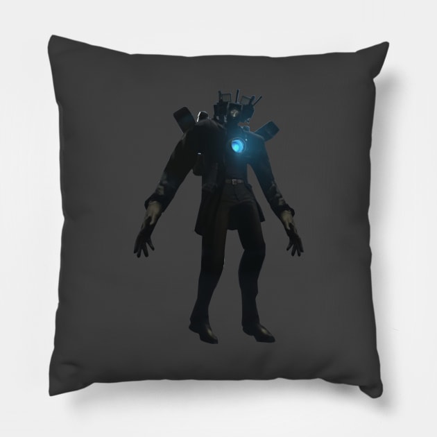 I Heart Titan Cameraman I Love Skibidi Toilet Pillow by BobaPenguin