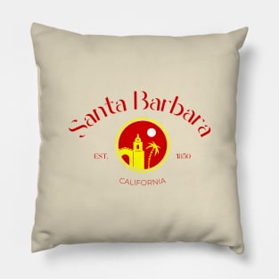 Santa Barbara City California Print Pillow