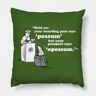 Possum/Opossum (alternate design) Pillow