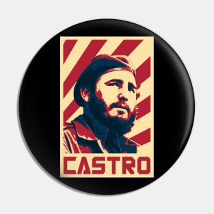 Fidel Castro Retro Propaganda Pin