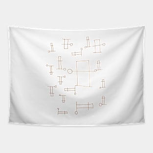 abstract line design Tapestry