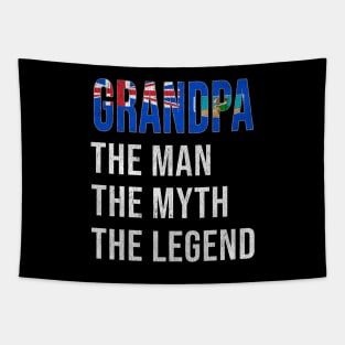 Grand Father Montserratian Grandpa The Man The Myth The Legend - Gift for Montserratian Dad With Roots From  Montserrat Tapestry