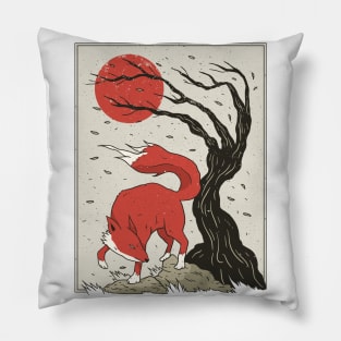 Japanese style fox Pillow