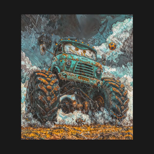 A Monster Truck in Action by Creative Art Universe