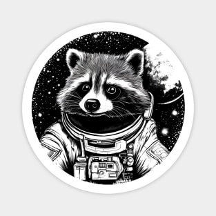 Raccoon astronaut Magnet