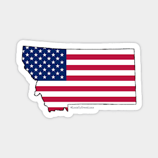 Montana- USA Flag Magnet