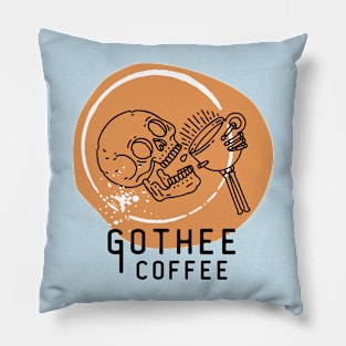 Gothee Coffee Orange Logo Pillow