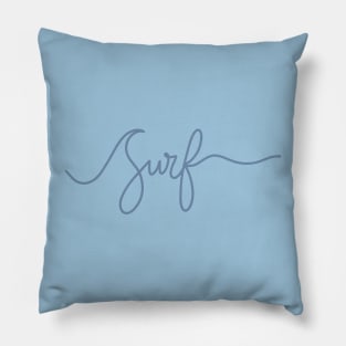 Surf wave squiggle Pillow