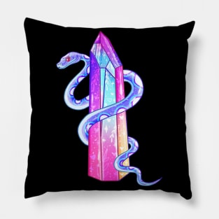 Pastel Goth Snake Crystal - Pagan, Wiccan Pillow